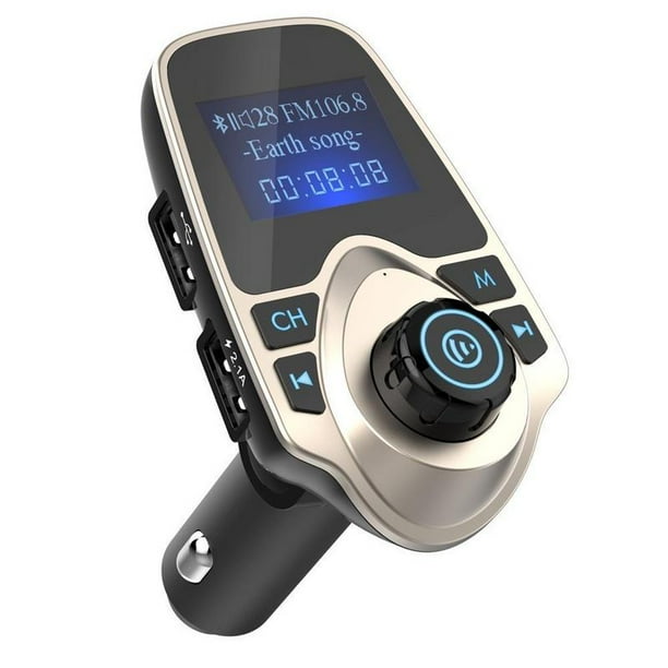 Nulaxy Bluetooth Car FM Transmitter Wireless Audio Adapter Receiver Handsfree Voltmeter Car Kit TF Card AUX USB 1.44 Display On/Off Button EQ Folder Play Mode KM22 Silver Nulaxy Bluetooth Car FM Transmitter Wireless Audio Adapter Receiver Handsfree Voltmeter Car Kit TF Card AUX USB 1.44 Display On/Off Button EQ Folder Play Mode KM22 Silver